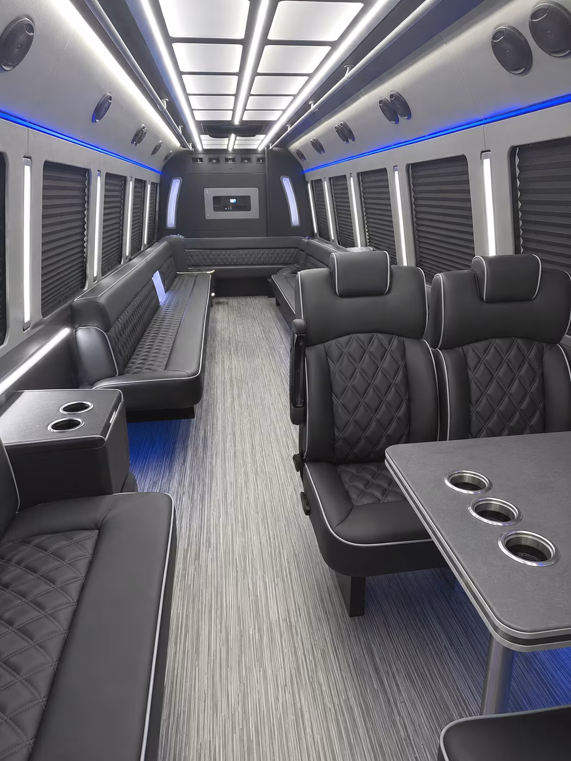 bridgewater 25 passenger party bus inside