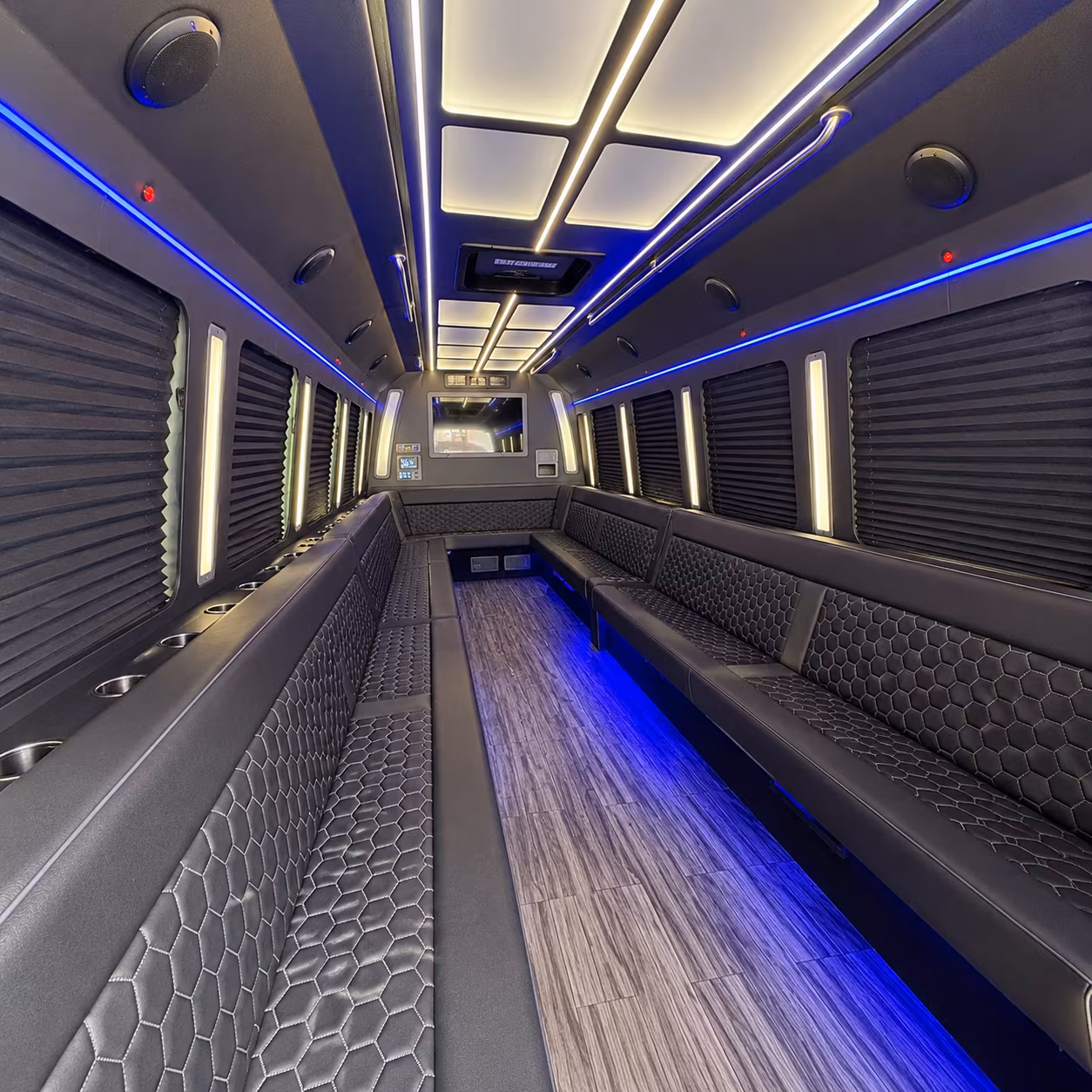 bridgewater 30 passenger party bus interior