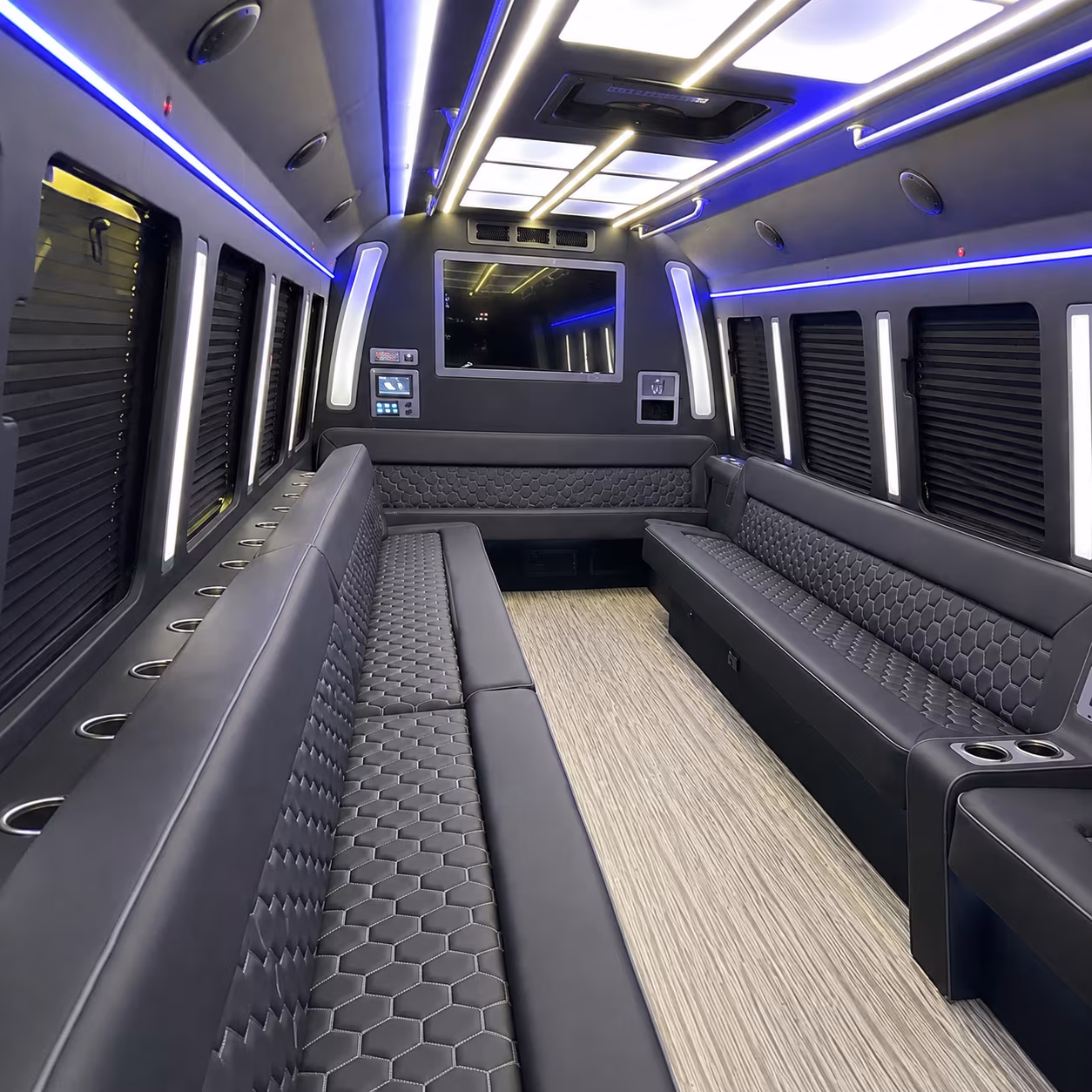 bridgewater 40 passenger party bus inside