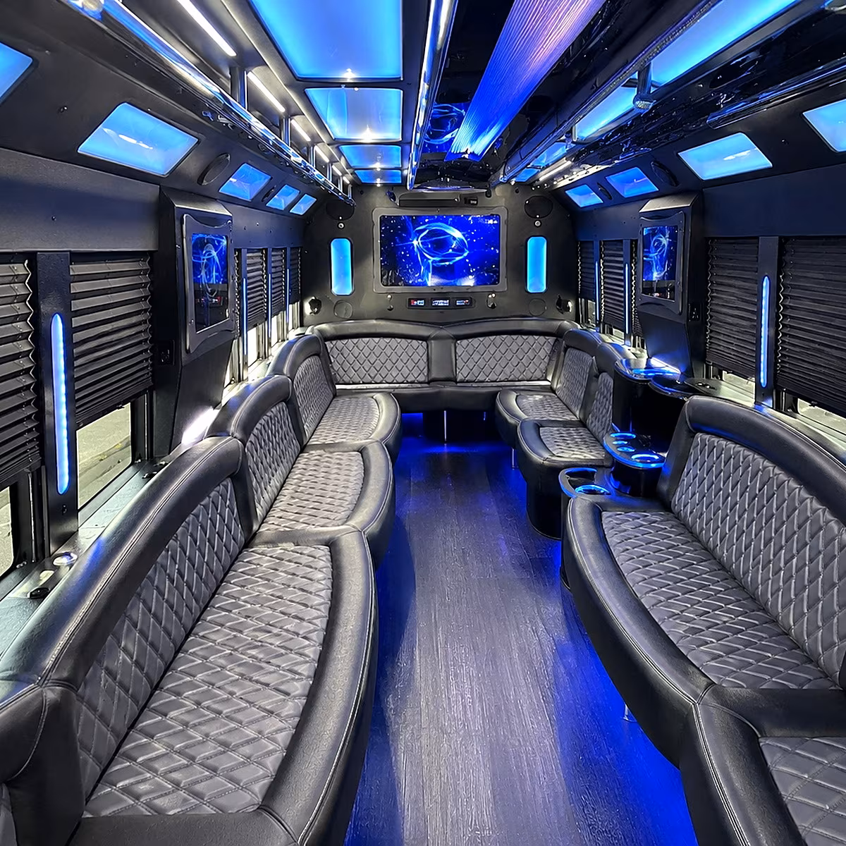 bridgewater 50 passenger party bus interior