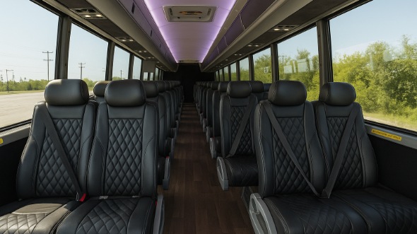Interior of Charter Bus Company Piscataway's 18 Passenger Minibus in Piscataway