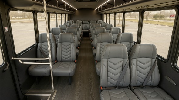 Interior of Charter Bus Company Piscataway's 28 Passenger Mini bus in Piscataway