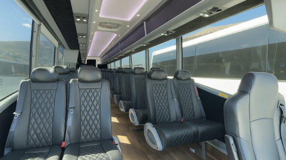 Interior of Charter Bus Company Piscataway's 30 Passenger Minibus in Piscataway