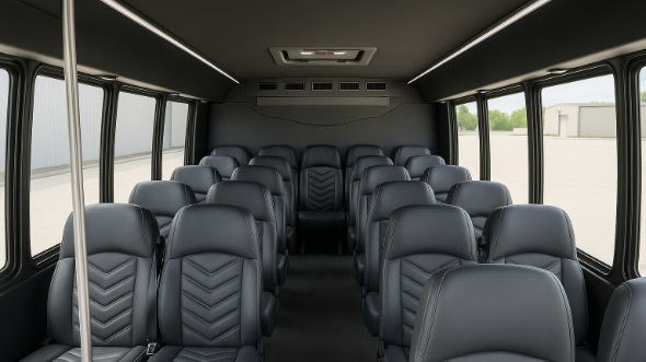Interior of Charter Bus Company Piscataway's 35 Passenger Minibus in Piscataway