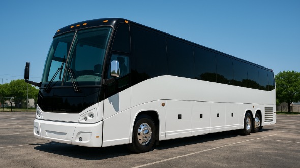 Exterior of Charter Bus Company Piscataway's 55 Passenger Charter Bus in Piscataway