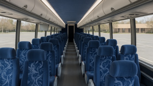 bridgewater 55 passenger charter bus inside