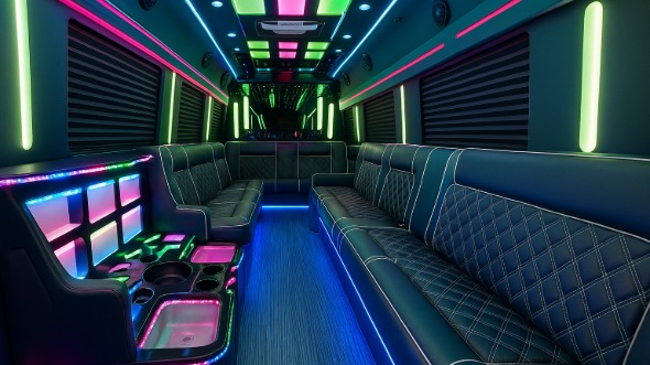 bridgewater party bus rental inside