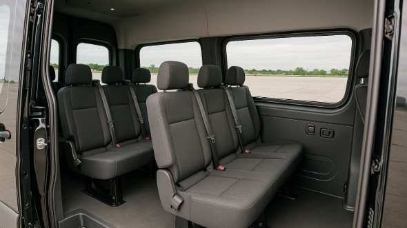 Interior of Charter Bus Company Piscataway's Sprinter Van Rental With Driver in Piscataway